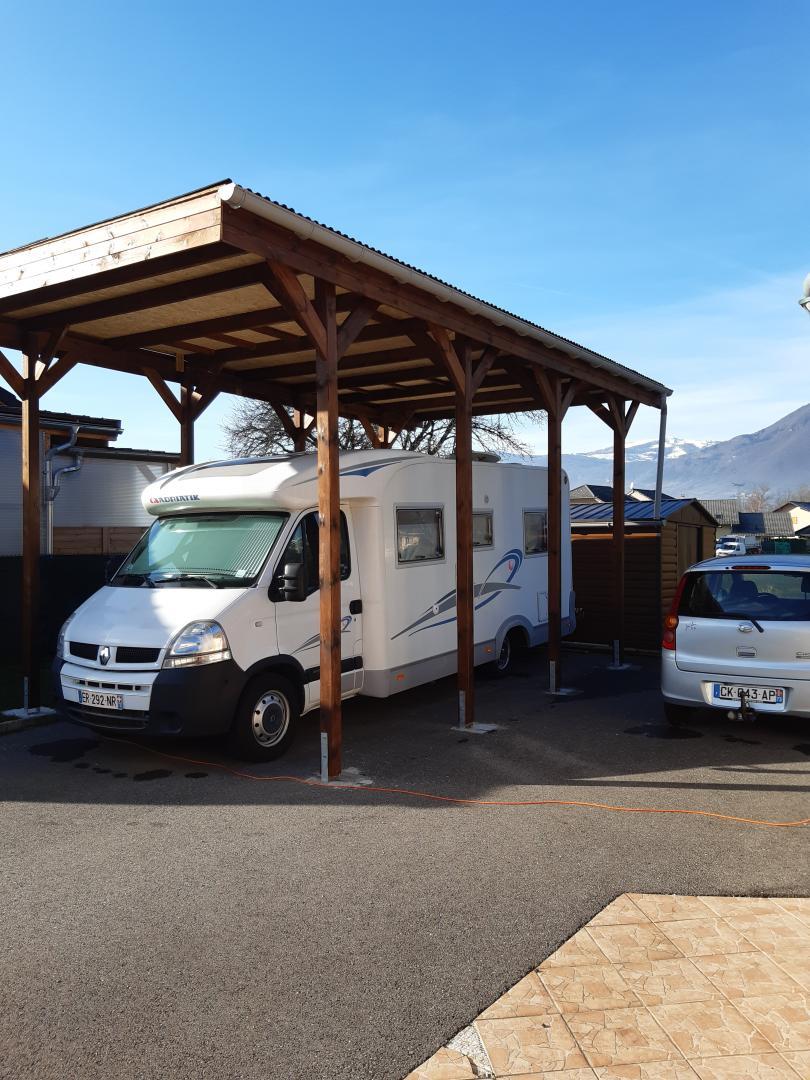 Carport Camping Car 32 40m En Bois Traite Autoclave Madeira